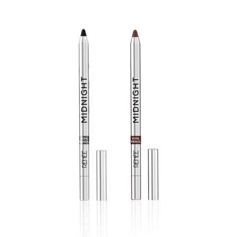 Buy RENEE Kohl Pencil Duo - RENEE Midnight Kohl Pencil- Brown 1.5 gm , Renee Midnight Kohl Pencil 1.5 gm, Makeup kit,Combo of 2 - Purplle