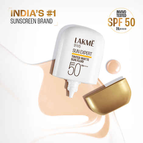 Buy Lakme Sun Expert Tinted Matte Fluid SPF 50 Sunscreen - 1% Ceramide for Barrier Repair, Beige (50 ml) - Purplle