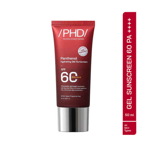 Buy Proven Honest Derma (PHD) Panthenol Gel Sunscreen SPF 60 PA++++ | Hydrating & Lightweight - 50 ml - Purplle