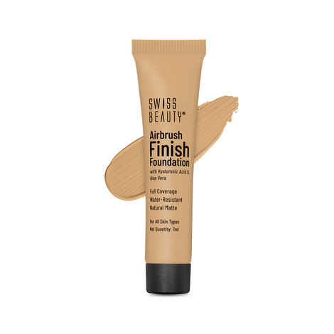 Buy Swiss Beauty Airbrush Finish Full Coverage Foundation - Golden Beige - 7 ml - Purplle