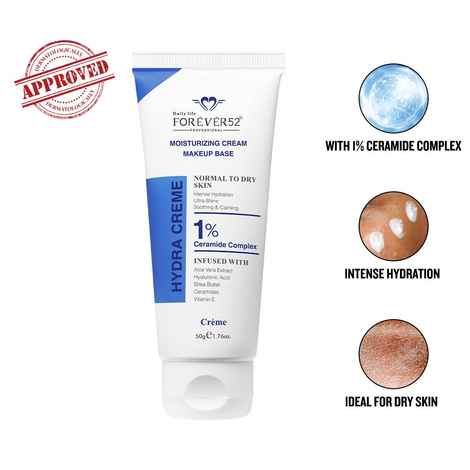 Buy Daily Life Forever52 Hydra Cream Moisturising Cream + Makeup Base, 1% Ceramide Complex for Hydrating, Smooth & Plump Skin (50 gm) FDC001 - Purplle
