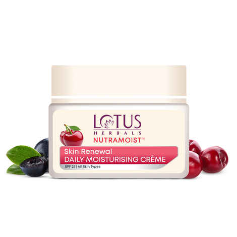 Buy Lotus Herbals Nutramoist Skin Renewal Daily Moisturisng Cream SPF 25 | For All Skin types | 50 gm - Purplle