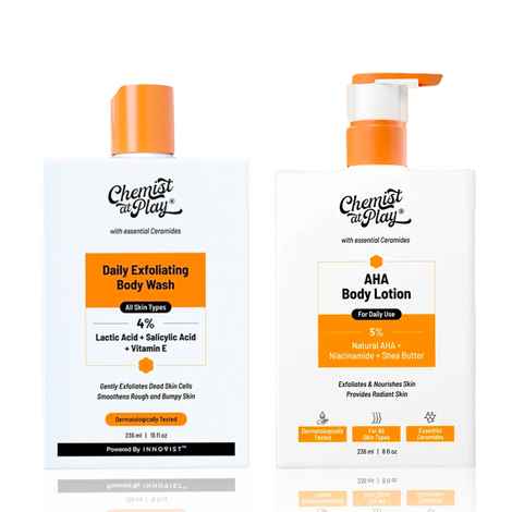 Buy Chemist at Play Exfoliating Body Wash + AHA Body Lotion Combo - Combo of 2 - Purplle