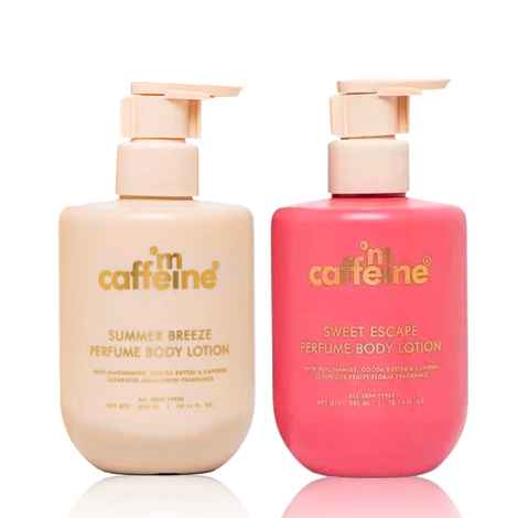Buy mCaffeine Summer Breeze Body Lotion (300 ml) + Sweet Escape Body Lotion (300 ml) - Pack of 2 - Purplle