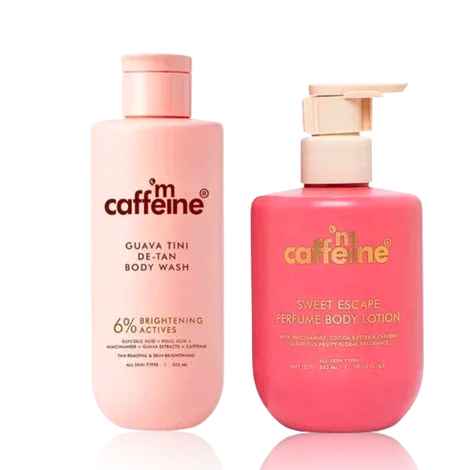 Buy mCaffeine Sweet Escape Body Lotion (300 ml) + Detan Body Wash (300 ml) - Combo of 2 - Purplle