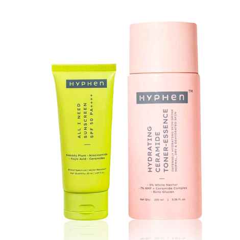 Buy Hyphen Ceramide Toner + Sunscreen, Skincare Kit, Combo of 2 - Purplle