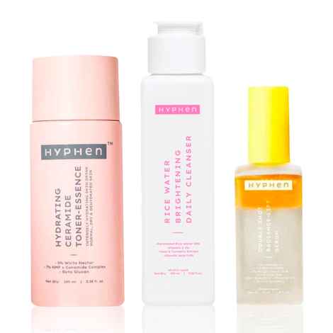 Buy Hyphen Ceramide Toner + Rice Water Cleanser + Radiance Serum,Skincare Kit, Combo of 3 - Purplle