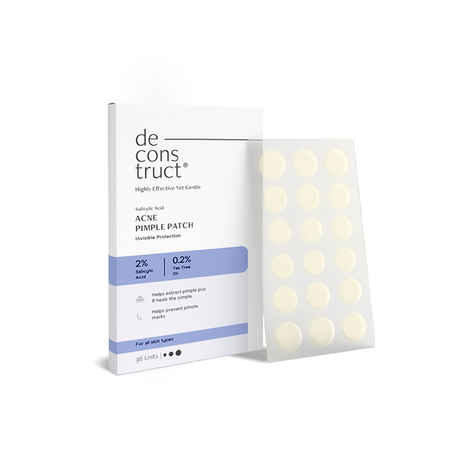 Buy Deconstruct Acne Pimple Patch with 2% Salicylic Acid | 2× Adhesion, Absorbs Pimple Overnight| 36 Patches - Purplle