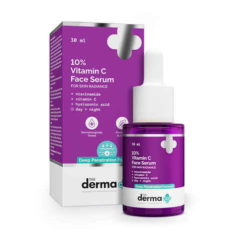 Buy The Derma Co. 10% Vitamin C Face Serum with 5% Niacinamide & Hyaluronic Acid For Skin Radiance - 30 ml - Purplle