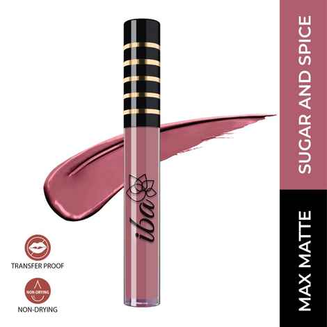Buy Iba Maxx Matte Liquid Lipstick Shade - Sugar N Spice, 2.6 ml | Transfer proof | Velvet Matte Finish | Highly Pigmented and Long Lasting | Full Coverage | Non-Drying| 100% Vegan & Cruelty Free - Purplle