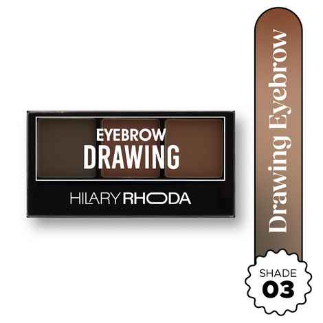 Buy Hilary Rhoda Drawing Eyebrow Palette | Highly Blendable & Superfine Particles | 3 Natural Shades & Comes with a Spoolie | Long Lasting & Waterproof - 7.2 gm (Shade - 03) - Purplle