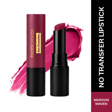 Buy FACES CANADA Comfy Matte Wow NoTransfer Bullet Lipstick - Maroon Maven 09, 3.5 gm | Smooth Glide | Matte Finish | Non-Drying | Comfortable Wear | Intense Pigmentation | Full Coverage | Long Stay | Transferproof - Purplle