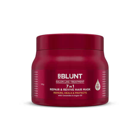 Buy BBLUNT 7 in 1 Repair & Revive Hair Mask for Up To 100% Damage Repair (120 gm) - Purplle