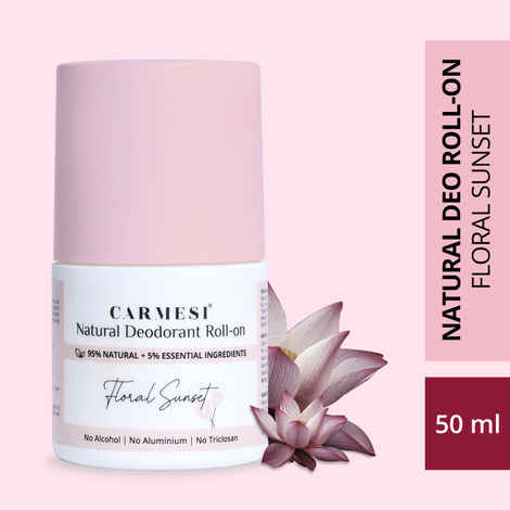 Buy Carmesi Natural Deodorant Roll-on - Floral Sunset ,50 ml - Purplle