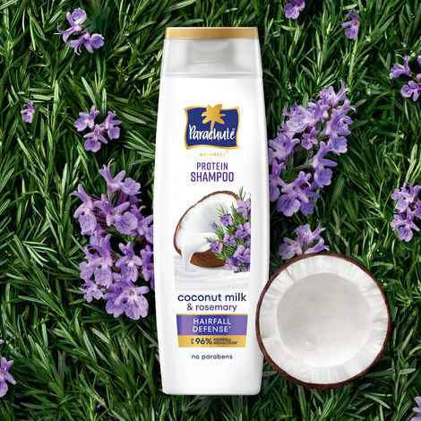 Buy Parachute Advansed Protein Shampoo | with Coconut Milk & Rosemary | For Hairfall Defense | Paraben free | 340 ml - Purplle