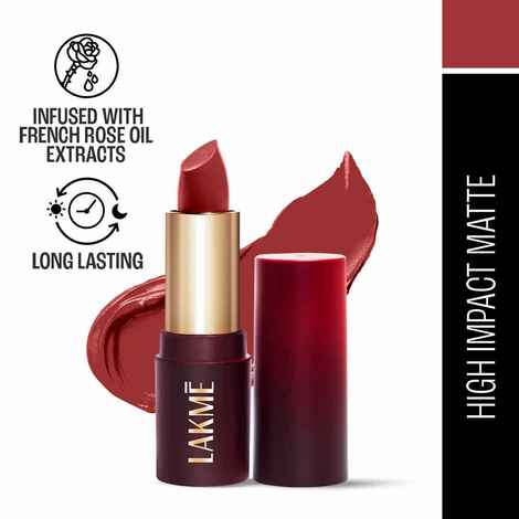 Buy Lakme Forever Matte Lipstick, Made With French Rose Oil Extracts, Pink Date, 4.5 gm - Purplle
