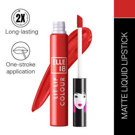 Buy Elle18 Liquid Lip Color Red Rock 5.6 ml - Purplle