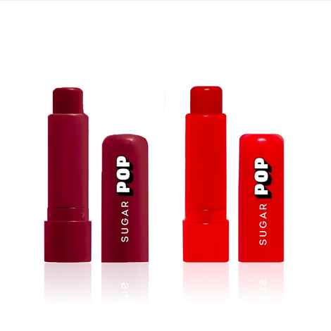 Buy SUGAR POP Juicy Lips Duo - SUGAR POP Nourishing Lip Balm 02 Cherry - 4.5 gm , SUGAR POP Nourishing Lip Balm 07 Plum - 4.5 gm Combo of 2 - Purplle