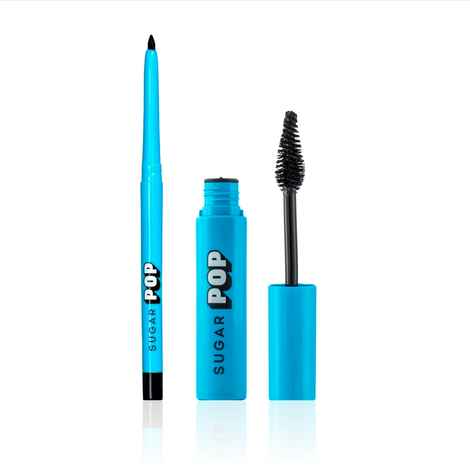 Buy SUGAR POP Eye Icon Combo - SUGAR POP Volumizing Mascara Black - 9 ml , SUGAR POP Longwear Kajal Matte Finish 01 Black 1 pc Combo of 2 - Purplle