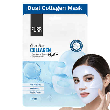 Buy FURR Glass Skin Collagen Mask | Glow Up In 2 Hours | Deep Hydration, Barrier Repair, Moisture Lock | Plant & Marine Collagen | Face Mask for Overnight or Day Use - 1 Pc - Purplle