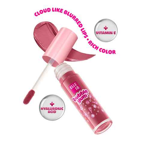 Buy Elle18 Bubblegum Lip Cloud, Liquid Lipstick - Cherry Crush, Mousse Finish (4 ml) - Purplle