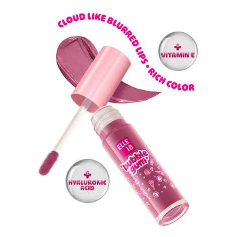 Buy Elle18 Bubblegum Lip Cloud, Liquid Lipstick - Mauve Mood, Mousse Finish (4 ml) - Purplle