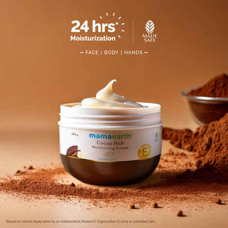 Buy Mamaearth Cocoa Rich Moisturizing Cream with Cocoa Butter & Vit E for Deep Nourishment 200 gm | For Face, Hand & Body | 24H Long-lasting Moisturization | Non-Greasy & Quick Absorbing | All Skin Types - Purplle