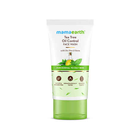 Buy Mamaearth Tea Tree Oil Control Face Wash with Tea Tree & Neem for Normal to Oily Skin - 150 ml Up to 12 Hrs Oil Control | Cleanses Gently | Controls Acne & Pimples - Purplle