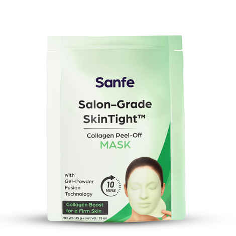 Buy Sanfe Salon-Grade SkinTight Collagen Peel-Off Mask | 25 gm + 75 ml | Skin Tightening & Firming Face Mask - Purplle