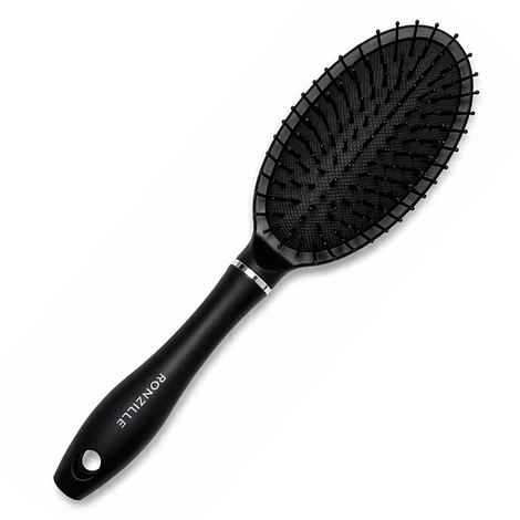 Buy Ronzille Premium Black Detangling Round Paddle Hair Brush for Smooth & Tangle-Free Hair 1 pc - Purplle