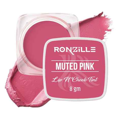 Buy Ronzille 3-in-1 Lip, Cheek & Eye Tint, Paraben-Free, Creamy Matte Finish-05 (Muted Pink-8 gm) - Purplle