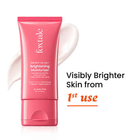 Buy Foxtale Brightening Moisturiser with Vitamin C & Niacinamide|Brightens, Fades Dark Spots & Hydrates - 50 ml - Purplle