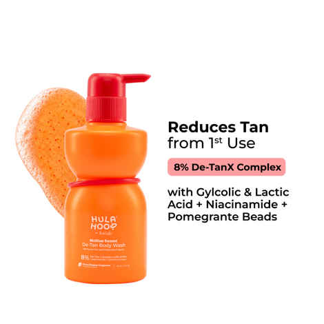 Buy Hula Hoop 8% De-Tan Body Wash, Lactic & Glycolic Acid, Removes Stubborn Tan & Pigmentation - Purplle