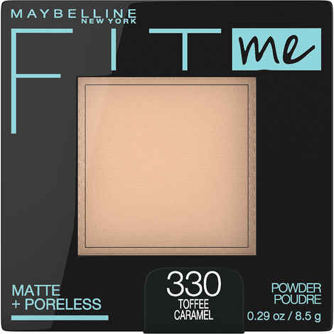 Buy Maybelline New York Fit Me Matte+Poreless Pressed Powder - Toffee 330 (8.5 gm) - Purplle