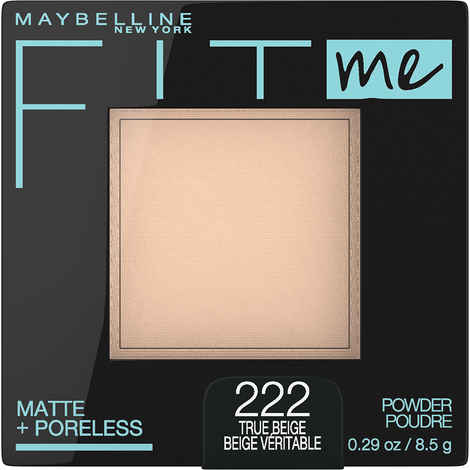Buy Maybelline New York Fit Me Matte+Poreless Pressed Powder - True Beige 222 (8.5 gm) - Purplle