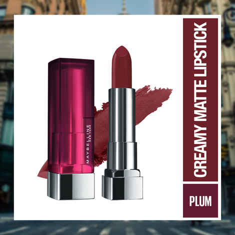 Buy Maybelline New York Color Sensational Creamy Matte Lipstick, 808 Plum Perfection (3.9 gm) - Purplle