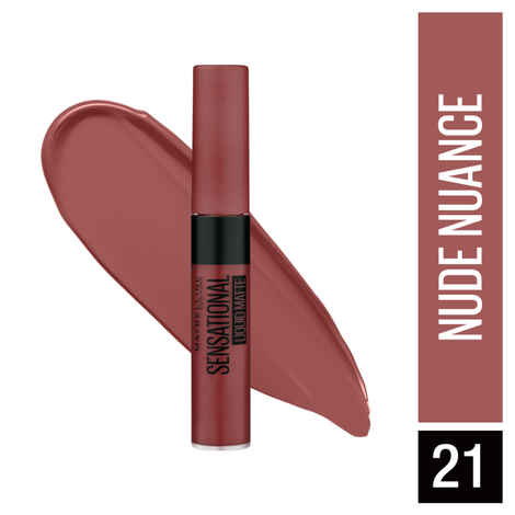 Buy Maybelline New York Sensational Liquid Matte Lipstick 21 Nude Nuance (7 ml) - Purplle
