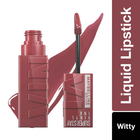 Buy Maybelline Superstay Vinyl Ink Liquid Lipstick, Witty | High Shine That Lasts for 16 HRs | Enriched With Vitamin E & Aloe 4.2 ml - Purplle