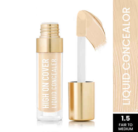 Buy Swiss Beauty Select High on Cover Liquid Concealer with No-Crease Formula | Matte Finish | Enriched with Vitamin E|1.5 Fair to Medium| 5.5 ml - Purplle