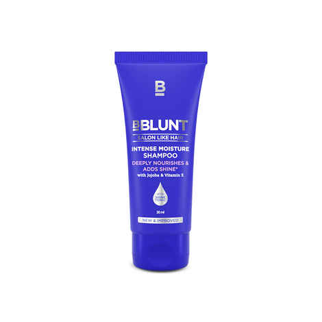BBLUNT Intense Moisture Shampoo with Jojoba and Vitamin E for Dry & Frizzy Hair - 30 ml