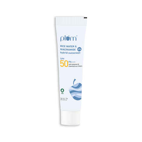Buy Plum Rice Water & Niacinamide 2% Hybrid Sunscreen (15 gm) - Purplle