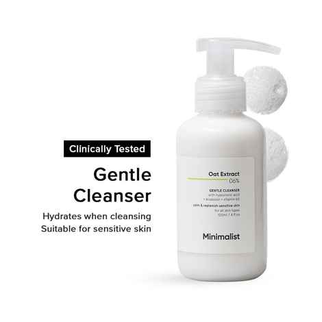 Buy Minimalist 6% Oat Extract Gentle Cleanser with Hyaluronic Acid for Sensitive Skin - 120 ml - Purplle