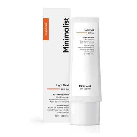 Buy Minimalist Light Fluid SPF 50 Face Sunscreen (50 ml) - Purplle