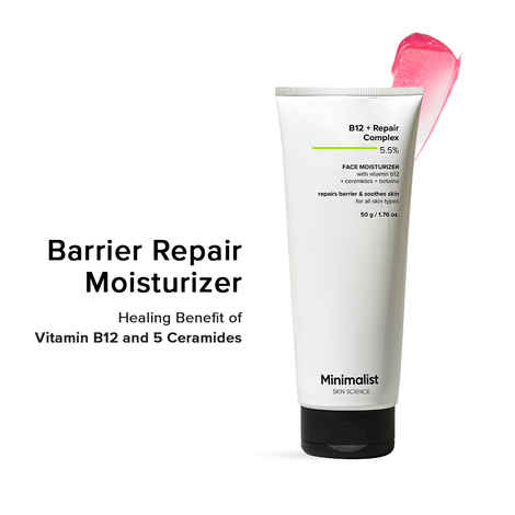 Buy Minimalist Vitamin B12 + Repair Complex 5.5% Face Moisturizer 50 gm - Purplle