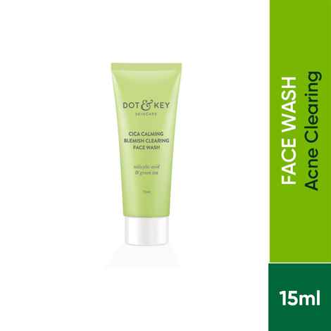 Buy Dot & Key Cica Calming Blemish Clearing Face Wash 15 ml - Purplle