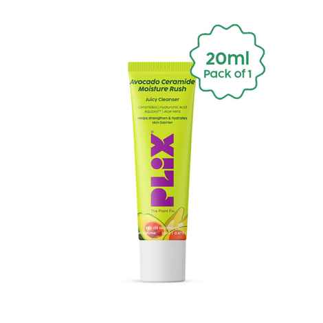 Buy PLIX Avocado Ceramide Moisture Rush Juicy Face Wash/Cleanser for Deep Cleansing | Ceramide Face Wash| Nourishes & Hydrates Skin| Gentle Cleanser for Sensitive Skin| For Men & Women| 20 ml - Purplle