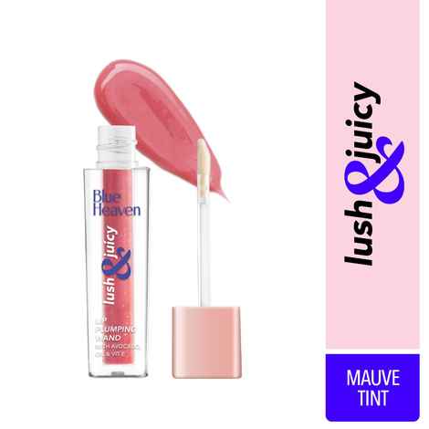 Buy Blue Heaven Lush & Juicy Lip Wand Gloss (Plumper), Mauve Tint - 4.5 ml - Purplle