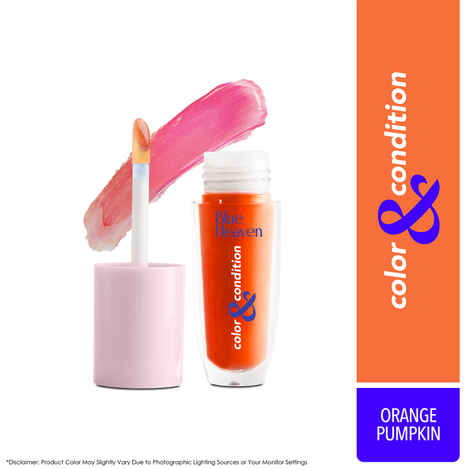 Buy Blue Heaven Color & Condition Tinted Lip Oil, Orange Pumpkin, 4.2 ml - Purplle