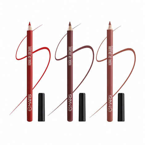 Buy Mars Edge Of Desire Matte Lip Liner | Set Of 3 | 01-Red Obsession - Purplle