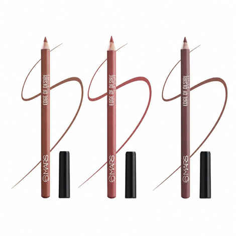 Buy Mars Edge Of Desire Matte Lip Liner | Set Of 3 | 03-Sunset Flush - Purplle